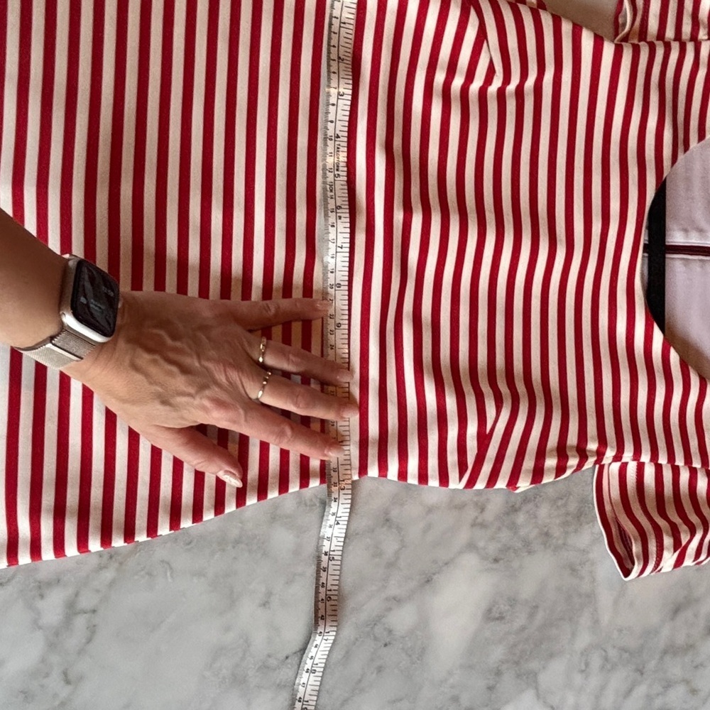 Colcci red and white striped bodycon dress size S short sleeve - Picture 10 of 15